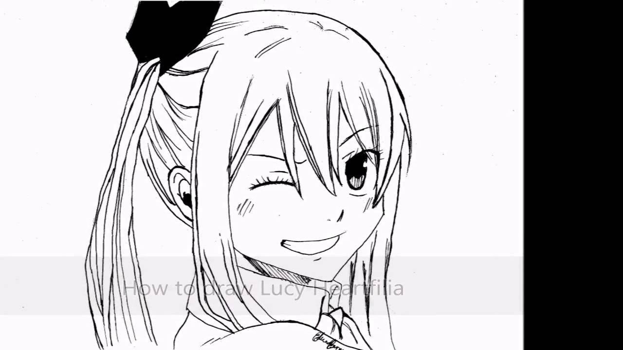 1280x720 how to draw lucy heartfilia fairy tail - Lucy Heartfilia Drawing