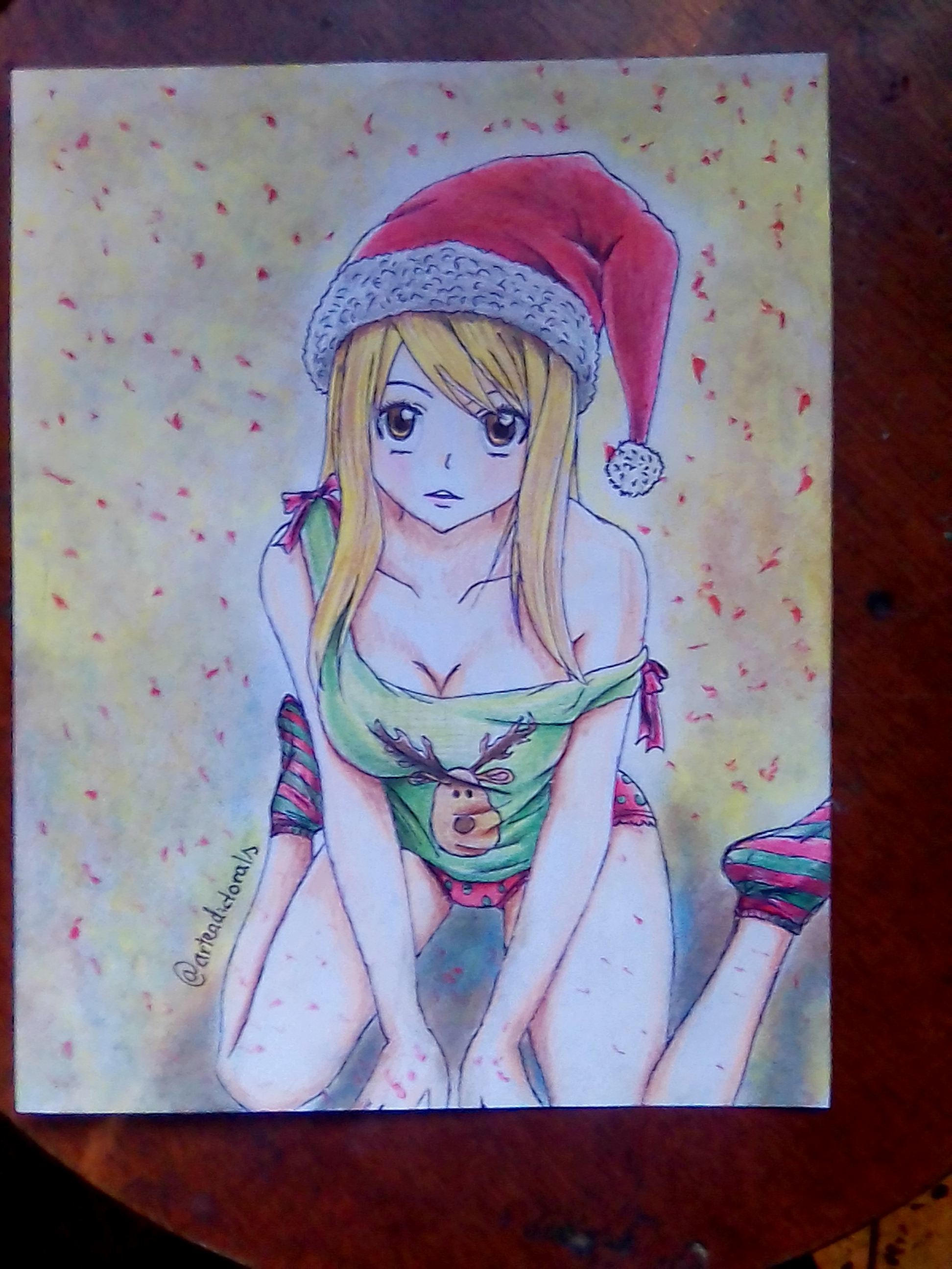 1944x2592 drawing to lucy heartfilia christmas drawing steemit - Lucy Heartfilia Drawing