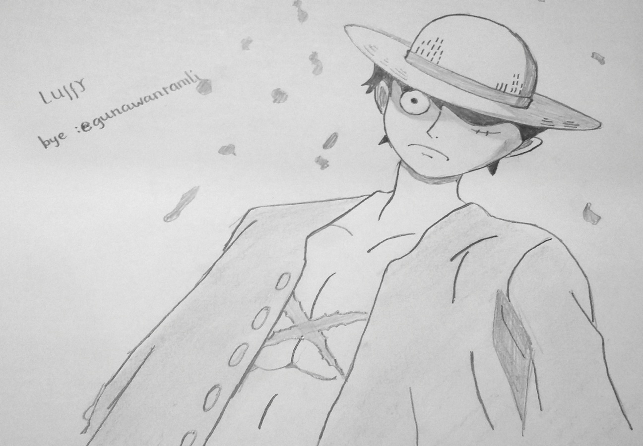 1296x900 Anime Character Drawing Challenge - Luffy Drawing