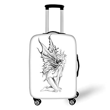 355x355 travel luggage cover suitcase protector, tattoo decor - Luggage Drawing