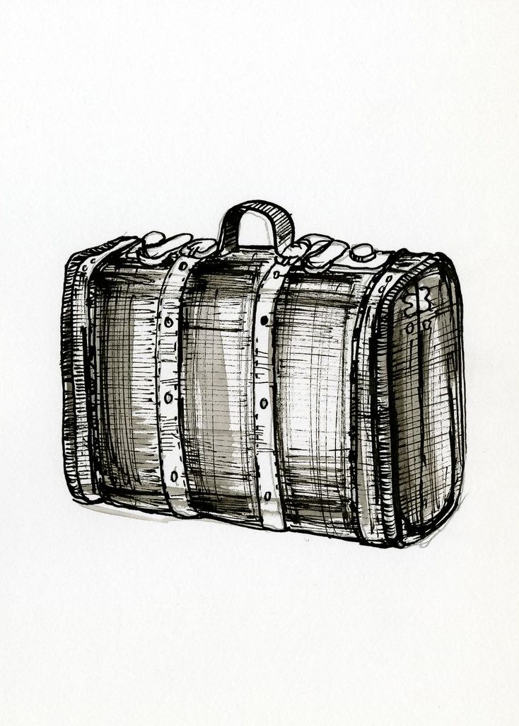 734x1026 filesuitcase - Luggage Drawing