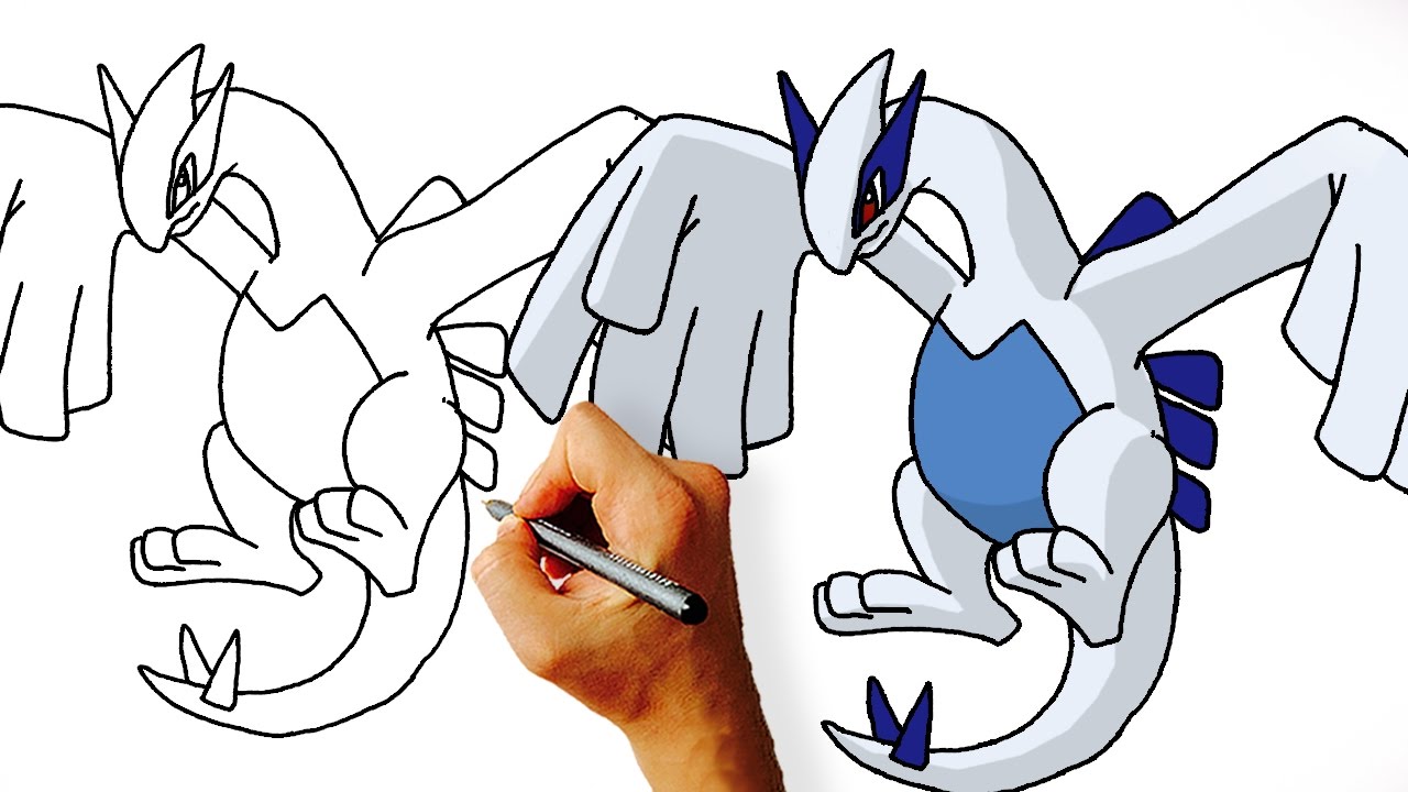 How To Draw Lugia Step - Lugia Drawing. 
