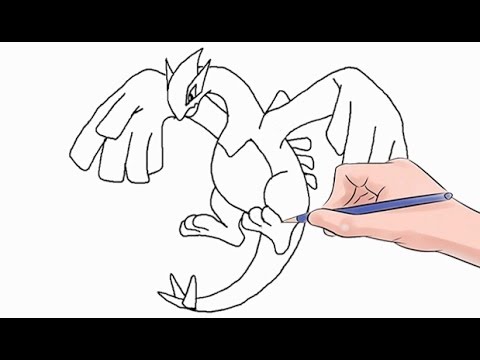 480x360 How To Draw The Pokemon Lugia Easy Step - Lugia Drawing
