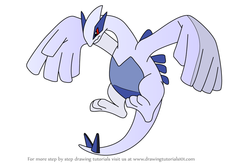 800x565 Learn How To Draw Lugia From Pokemon - Lugia Drawing