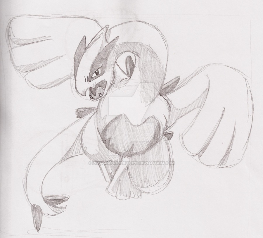 900x814 Lugia Pokemon Drawing - Lugia Drawing