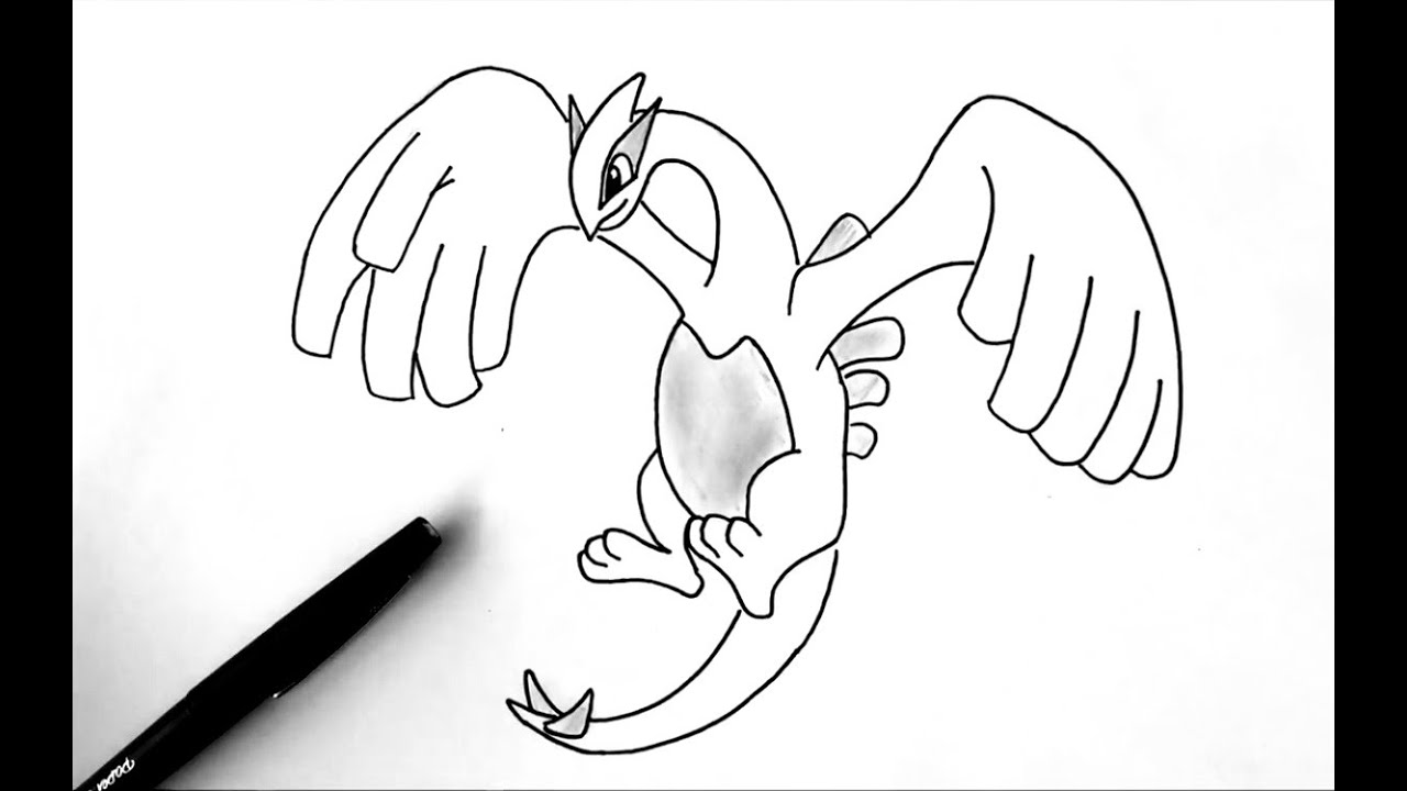 Coloriage Pokemon Lugia : Coloriage De Lugia - OHBQ.info - Coloriage