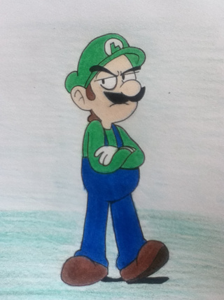 320x427 well here's a luigi drawing, and yes, this is a scene - Luigi Drawing