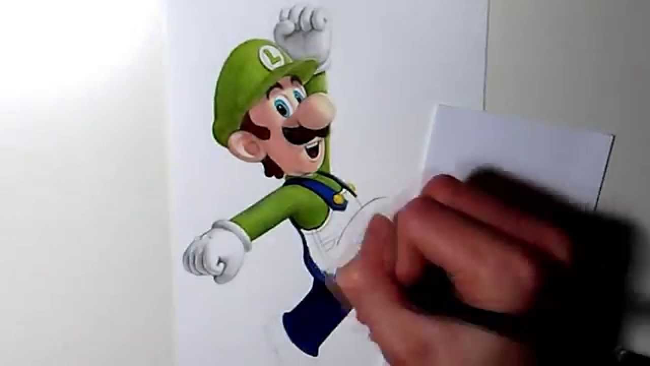 1280x720 drawing luigi! - Luigi Drawing