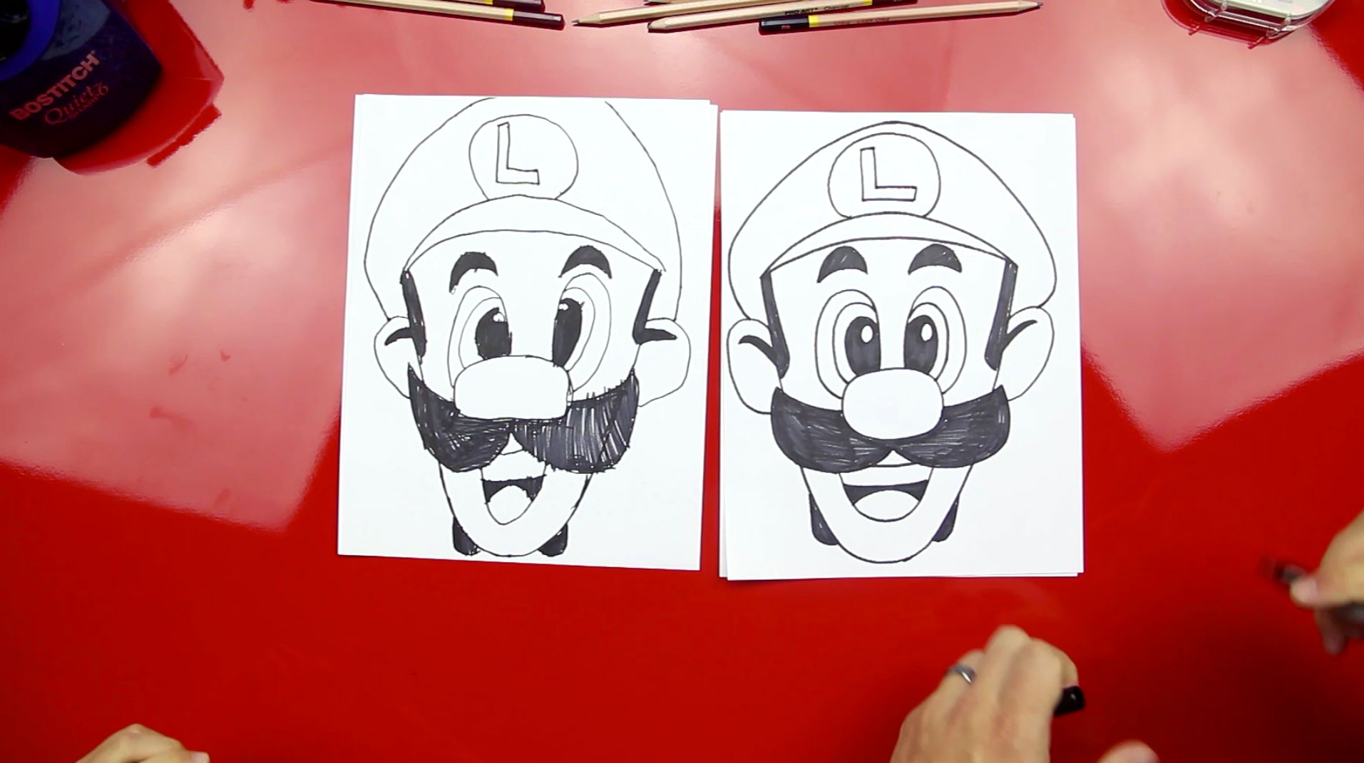 1913x1071 how to draw luigi - Luigi Drawing