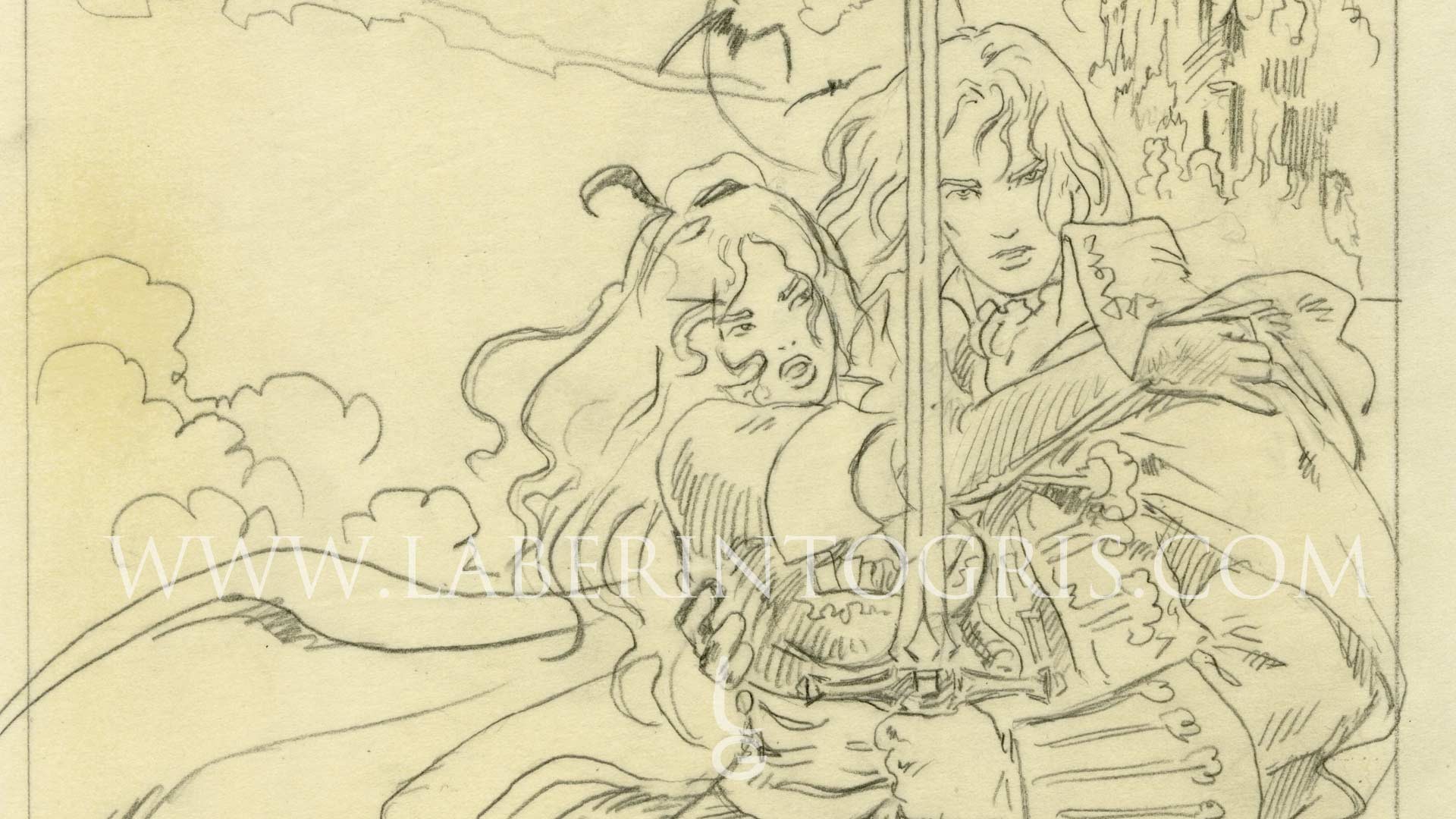 1920x1080 Conceptions I Serie, Drawing On Tracing Paper - Luis Royo Drawings
