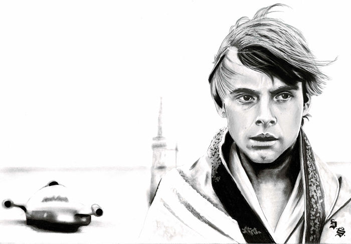 700x487 Luke Skywalker - Luke Skywalker Drawing