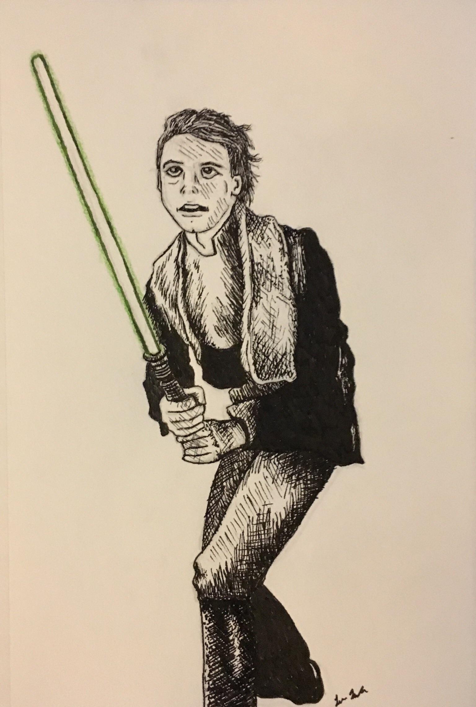 1536x2280 Luke Skywalker Drawing I Did For A Friend Amateur Art - Luke Skywalker Drawing
