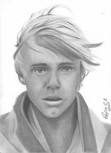 218x300 Star Wars Luke Skywalker Mark Hamill Pencil Drawing Original Ebay - Luke Skywalker Drawing