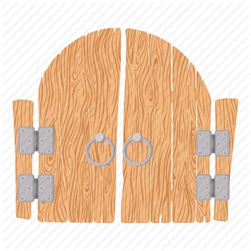 512x512 cartoon, drawing, gate, grass, retro, signboard, wood icon - Lumber Drawing