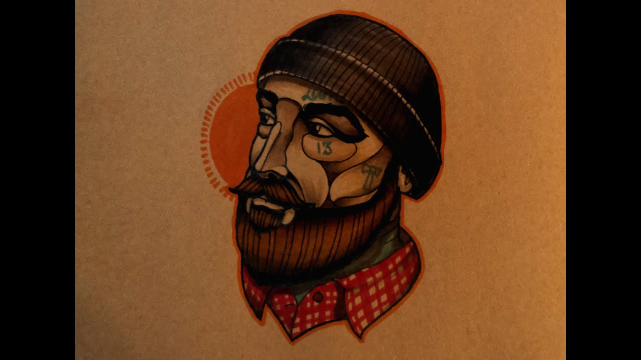 1280x720 how to draw a neo traditional lumberjack - Lumberjack Drawing
