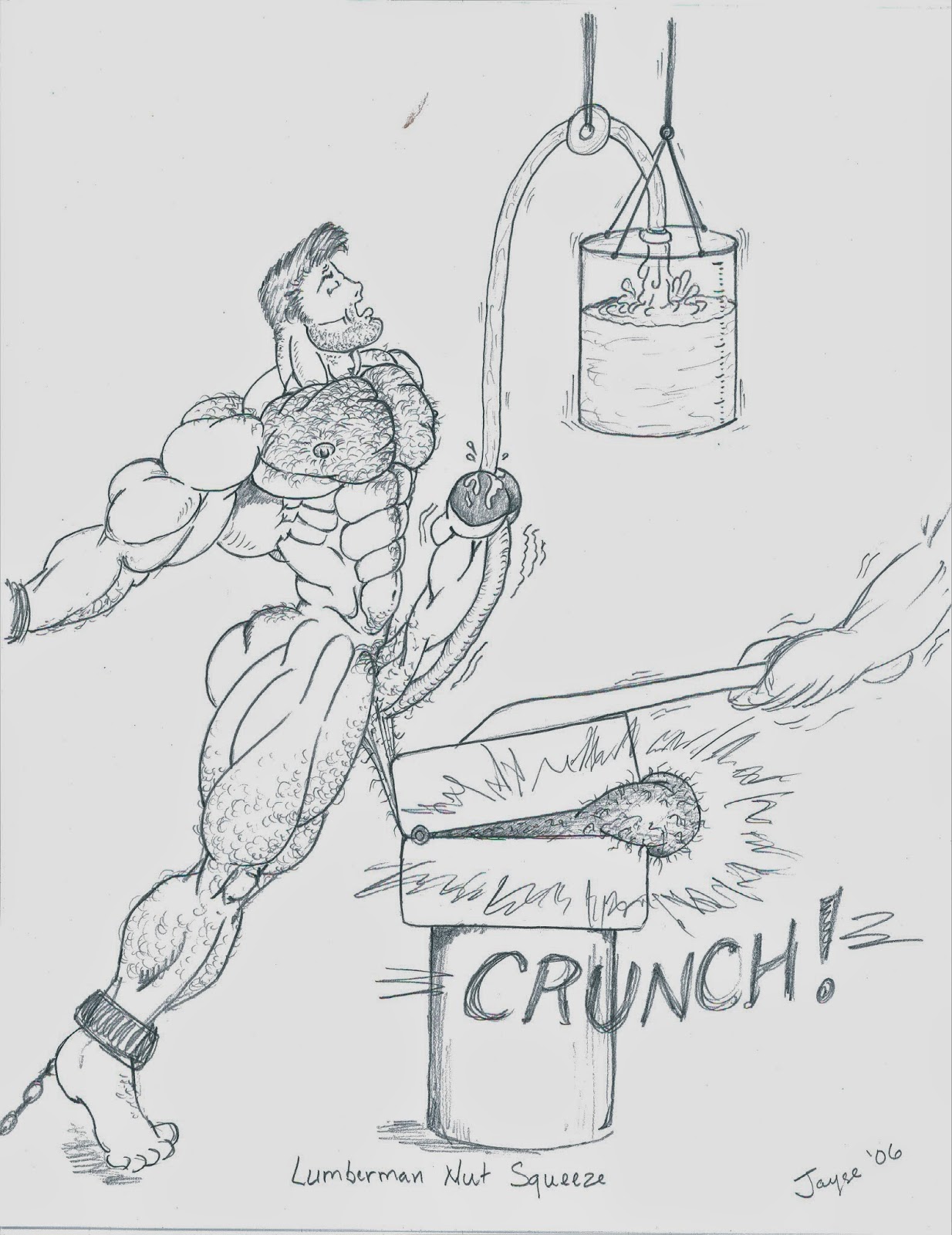 1234x1600 jayse's brutal ball busting drawings - Lumberjack Drawing