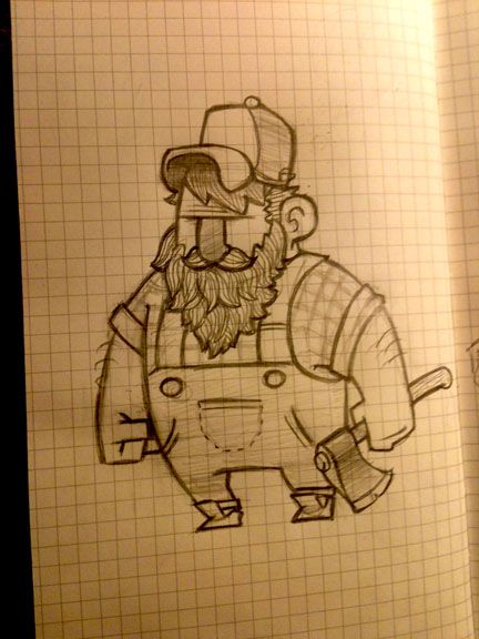 432x576 lumberjack need to learn how to draw this character design - Lumberjack Drawing
