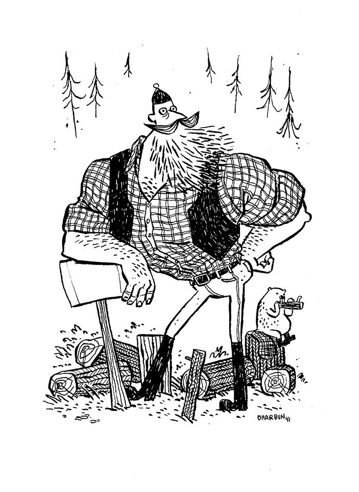 Lumberjack Drawing at PaintingValley.com | Explore collection of