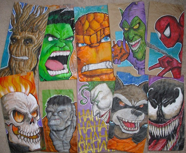 600x495 mother paints lunch bags for son so people would talk to him - Lunch Bag Drawings