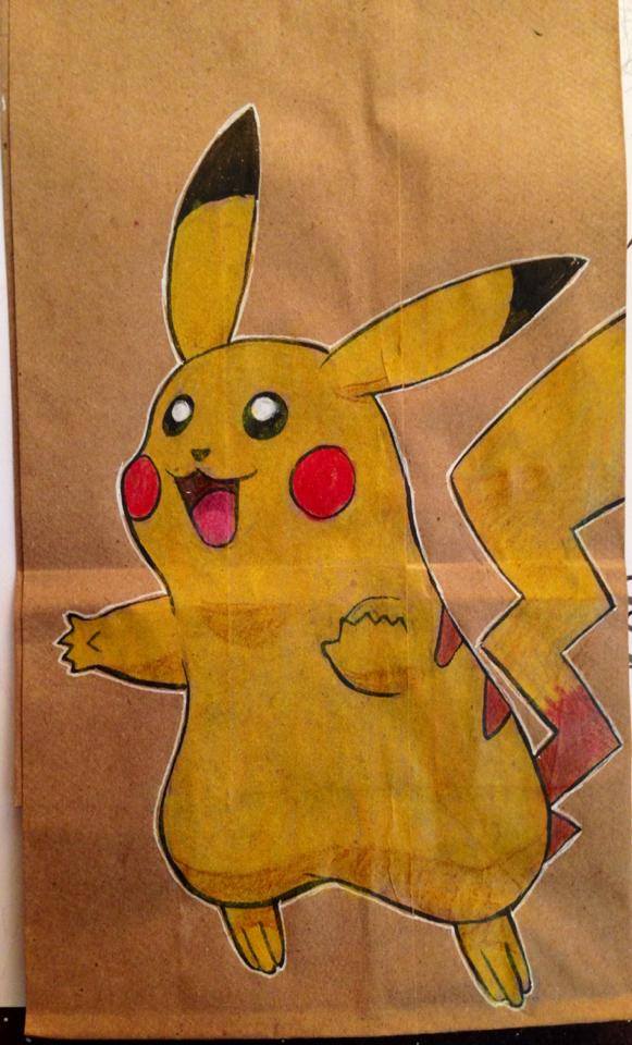 581x960 dad's awesome drawings for son's lunch bags - Lunch Bag Drawings