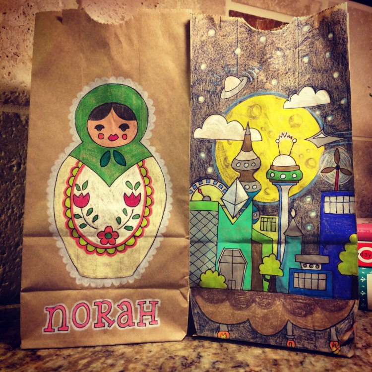 750x750 illinois parent creates vivid drawings on her kids' lunch bags - Lunch Bag Drawings