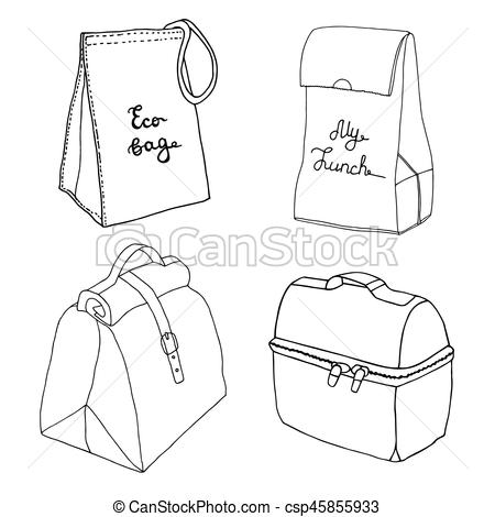 450x470 lunch bag collection easy lunch box concepts various food bags - Lunch Box Drawing