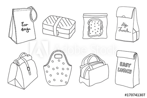 500x334 various lunch boxes and lunch bags set eco bag, sandwich box - Lunch Box Drawing