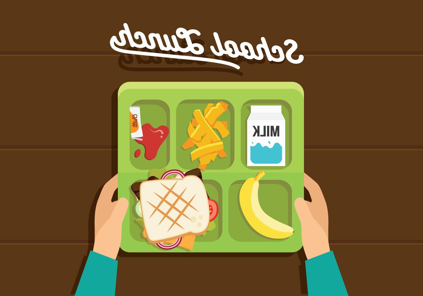 1400x980 best hd vector school lunch drawing - Lunch Drawing