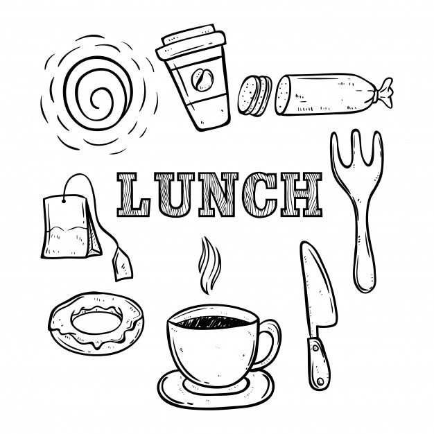 626x626 doodle lunch food vector premium download - Lunch Drawing