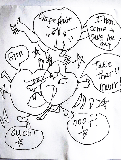 400x529 five minute lunch drawing challenge - Lunch Drawing