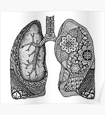 210x230 black lungs drawing posters redbubble - Lungs Drawing