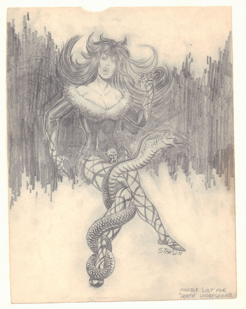 795x1000 possible 'lust' for death underground vintage pencil drawing - Lust Drawing
