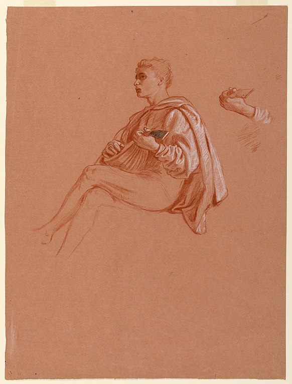 582x767 filedrawing, boy playing a lute - Lute Drawing