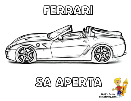 434x336 luxury car ferrari sa aperta printable for the boys ferrari - Luxury Car Drawing
