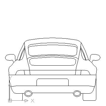 360x360 autocad drawing porsche turbo s ag luxury cars rear view dwg - Luxury Car Drawing