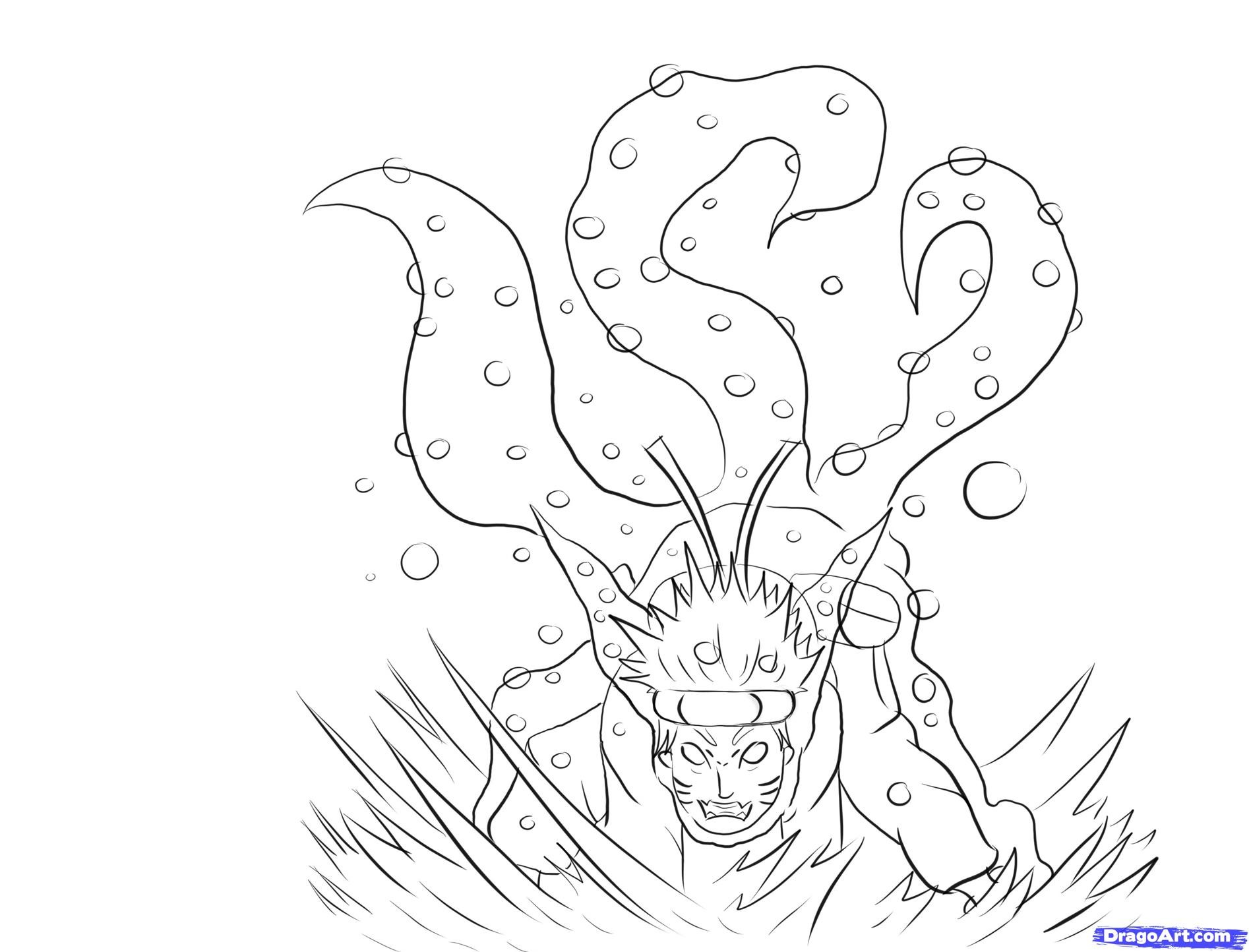 1894x1444 naruto nine tailed fox coloring pages luxury draw naruto ...