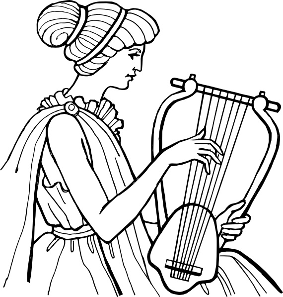 570x597 Lyre Musical Instrument Clip Art Free Vector In Open Office - Lyre Drawing