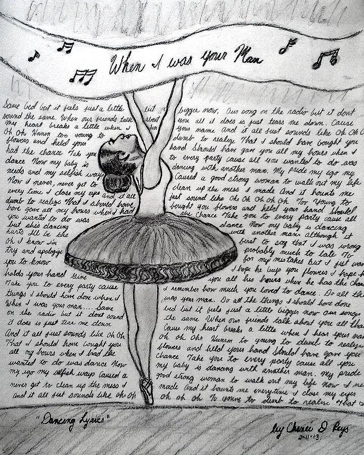 719x900 Dancing Lyrics Drawing - Lyric Drawings