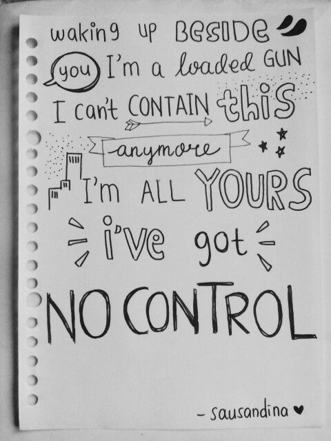 480x640 No Control Lyric Drawing - Lyric Drawings