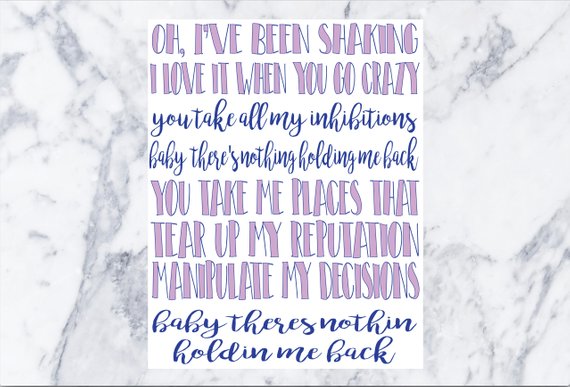 570x387 theres nothing holdin me back shawn mendes lyric drawing etsy - Lyric Drawings