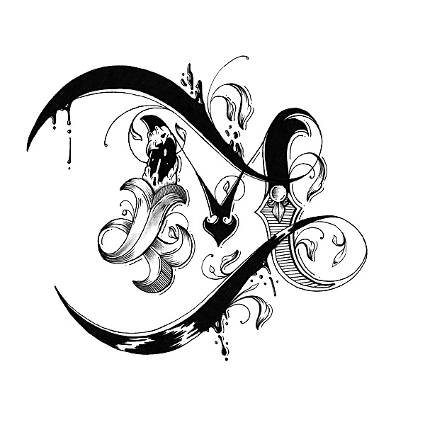 600x600 Hand Drawn Love Letter Alphabet - M And M Drawing