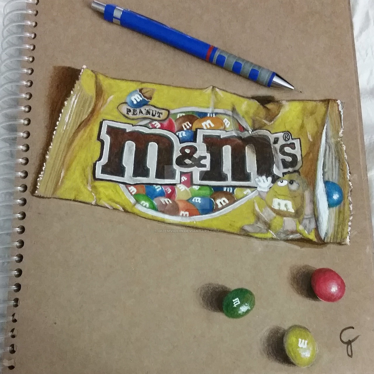 1280x1280 M And M Realistic Drawing - M And M Drawing