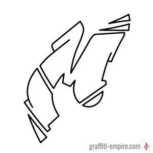 300x300 Graffiti Letters A Z Graffiti Abc Graffiti Alphabet - M Drawing