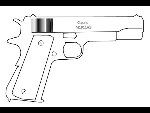 480x360 Drawing - M1911 Drawing