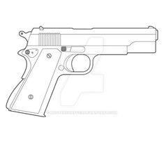 235x205 A Sketch Drawing Of The R P G Maroon Glock Guns Glock - M1911 Drawing