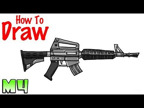 480x360 How To Draw The Fortnite - M4 Drawing