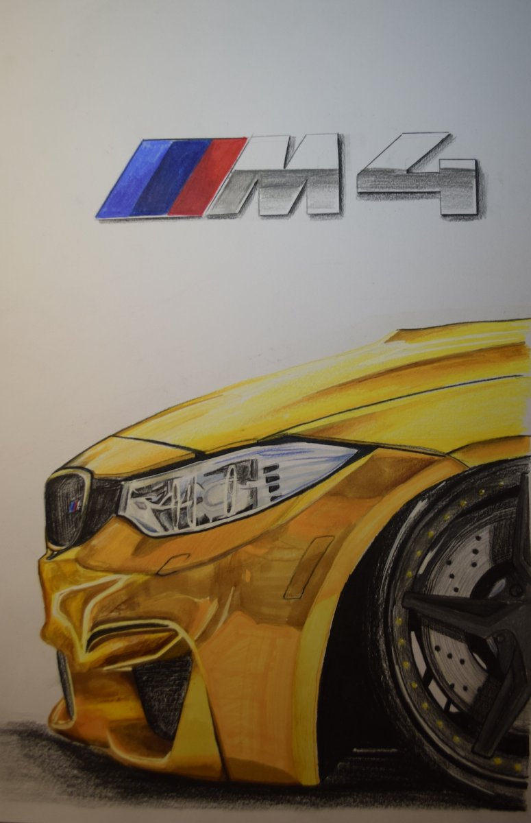 775x1200 Bmw Detail Munich Car Drawing - M4 Drawing