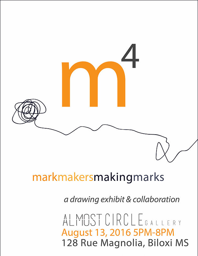630x814 Mark Makers Making Marks Art Gallery Biloxi Almost - M4 Line Drawing