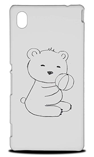 330x550 Teddy Bear Sketch Art Drawing - M4 Line Drawing