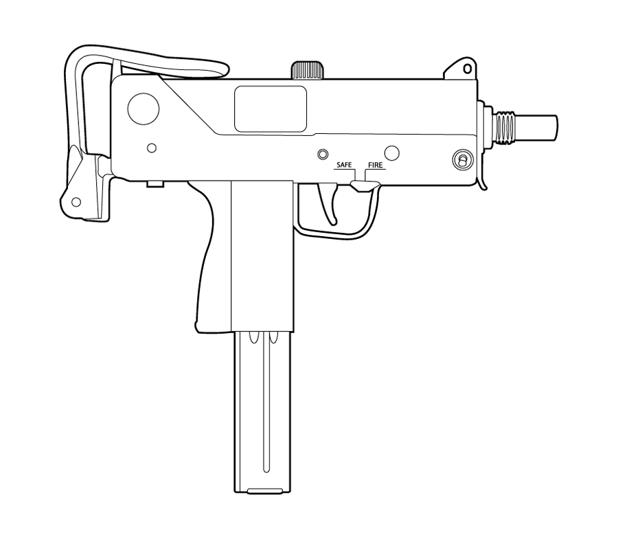 Mac 10 чертеж с размерами